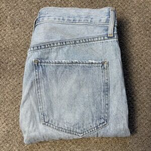 AGOLDE Riley Jeans Womens 29 High Rise Straight Distressed Light Blue Wash Denim